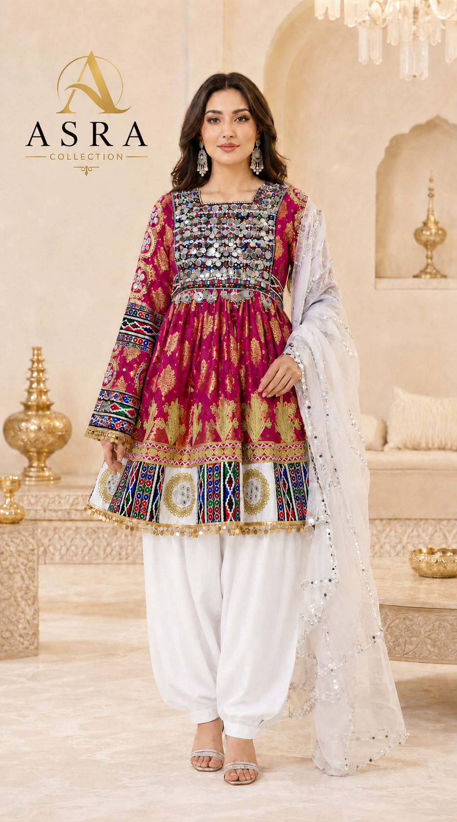 Elegant Afghan Gand Traditional Set