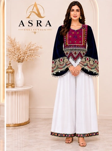 Elegant Embroidered Sarana Set