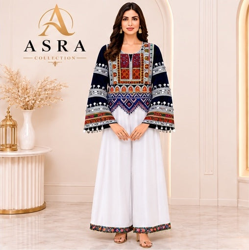 Elegant Embroidered Sarana Set