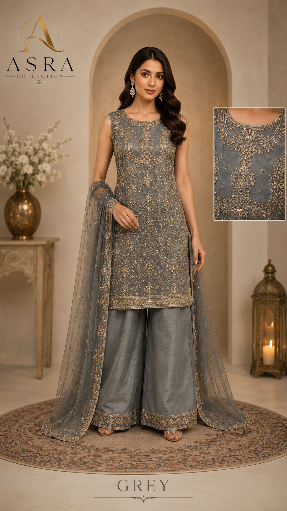 Royal Embroidered Sharara Set