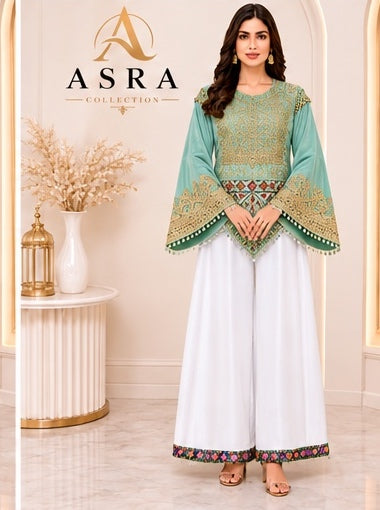Elegant Embroidered Sarana Set