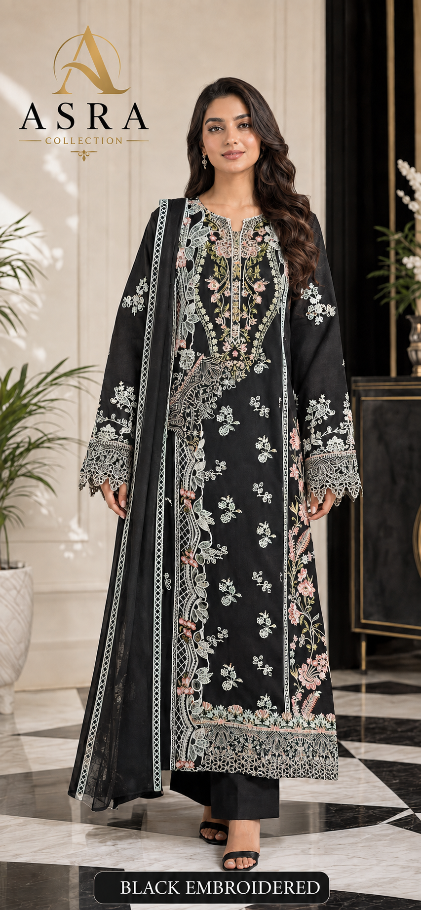 Embroidered 3-Piece Punjabi Suit
