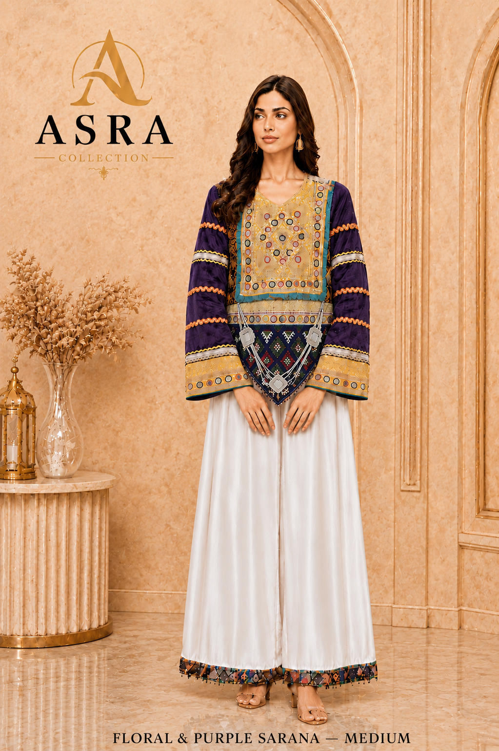 Elegant Embroidered Sarana Set