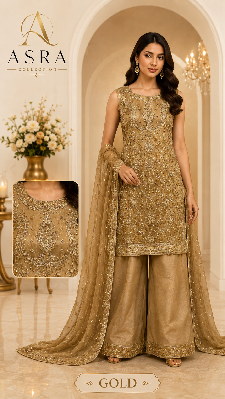 Royal Embroidered Sharara Set