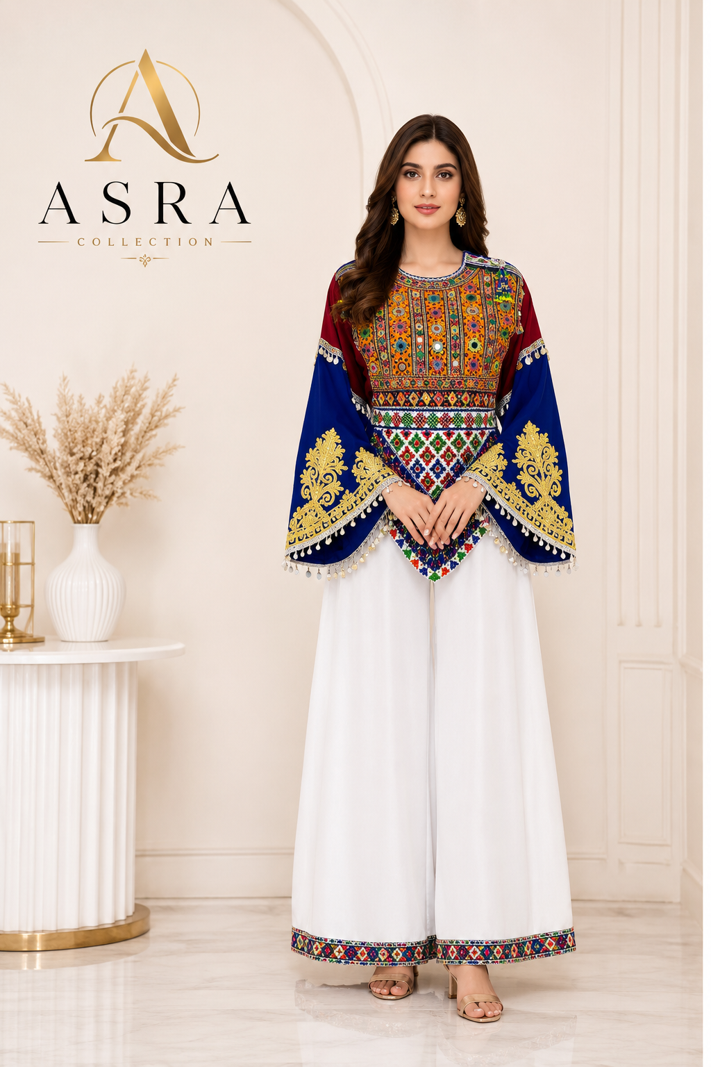 Elegant Embroidered Sarana Set
