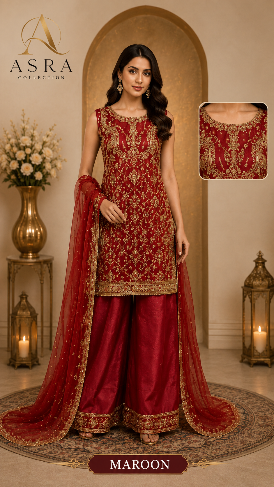 Royal Embroidered Sharara Set